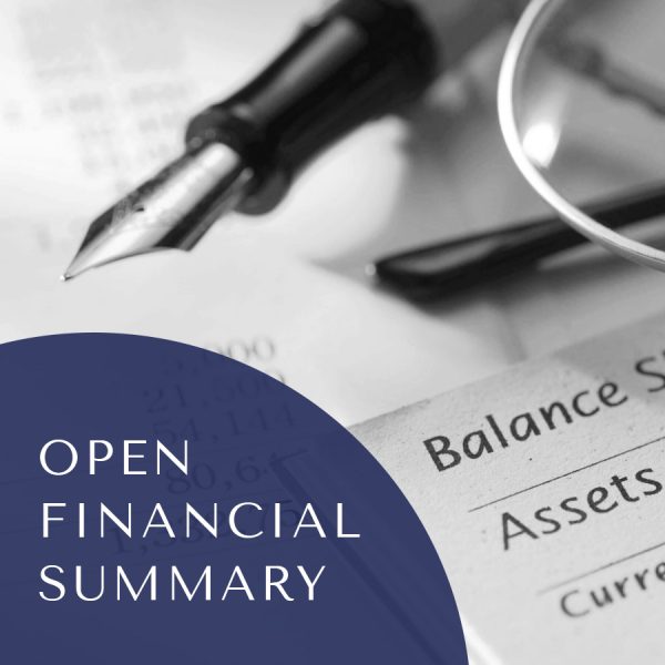 Financial Disclosure (Open Financial Summary) – Agreement